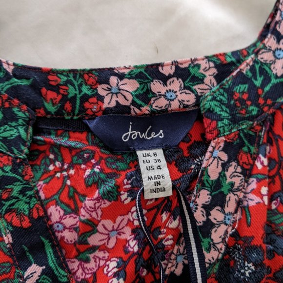 NWT Jules Sophia red floral dress - Picture 2 of 5